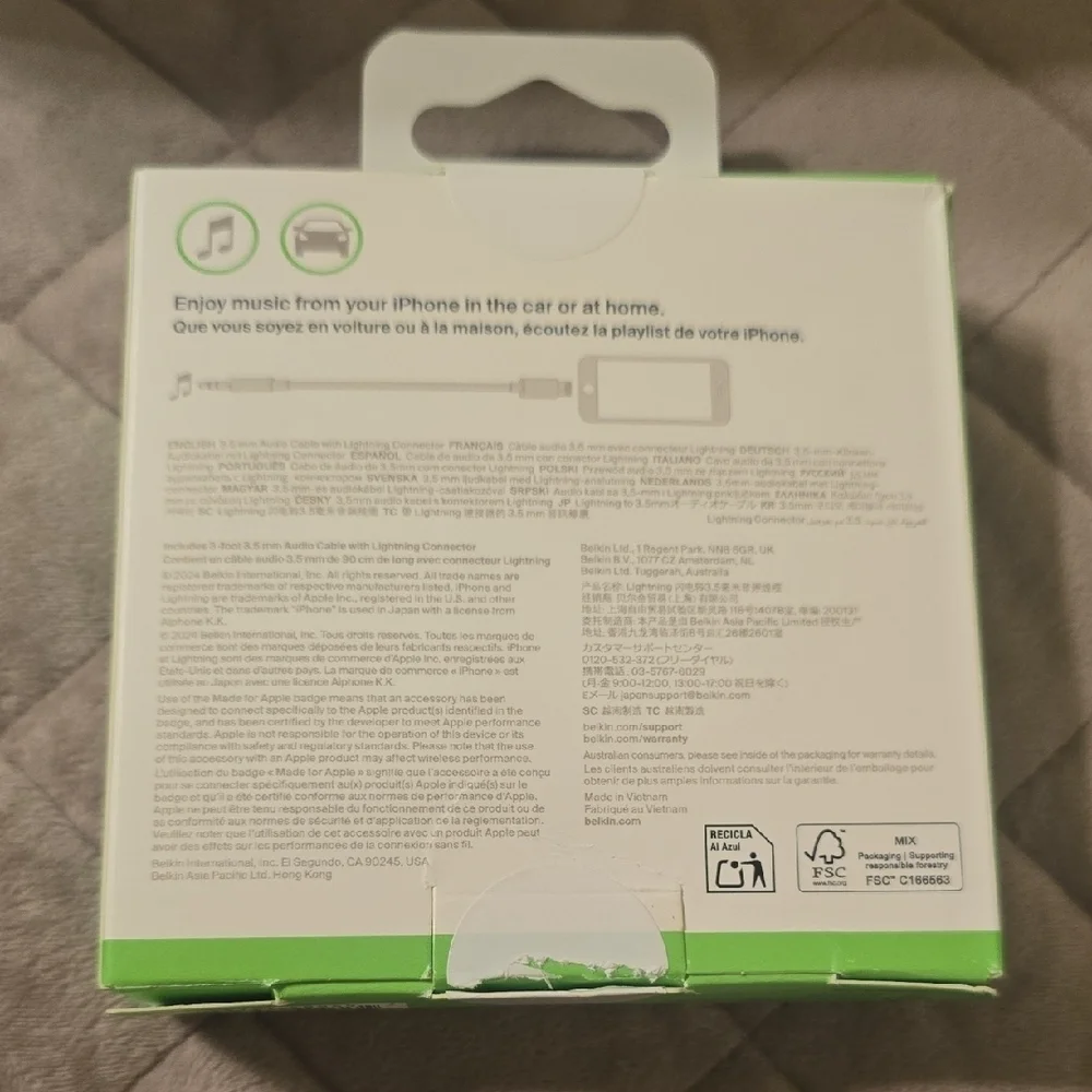 Belkin Black Audio Cable with Lightning Connector